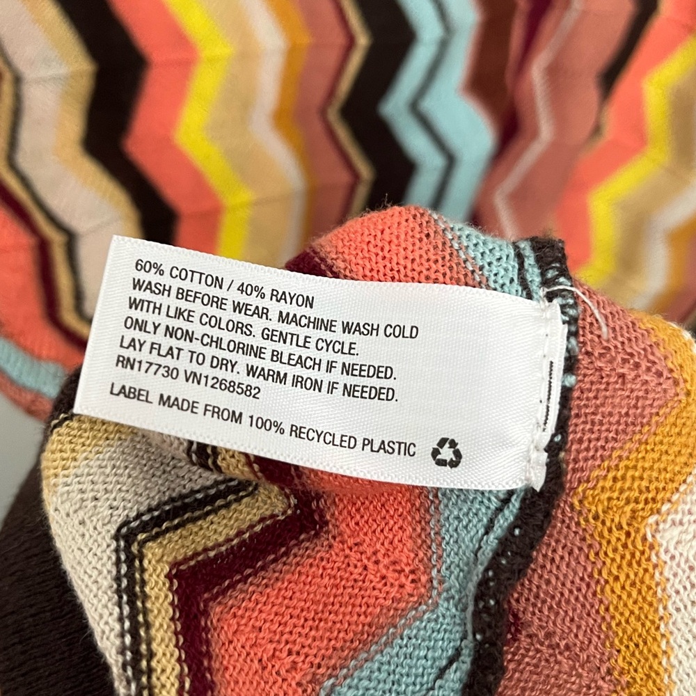 Missoni Multicolor Zigzag Knit Sleeveless Dress - Picture 9 of 10